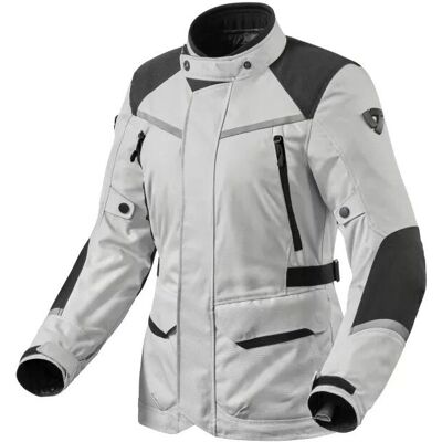 Revit Voltiac 3 H2O Chaqueta textil de motocicleta para damas - Negro Plata - Talla 36 Revit Voltiac 3 H2O Chaqueta textil de motocicleta para damas - Negro Plata - Talla 36