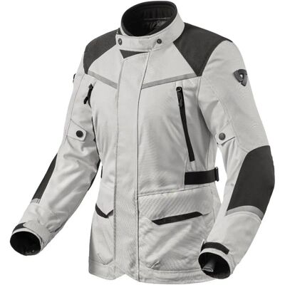 Revit Voltiac 3 H2O Chaqueta textil de motocicleta para damas - Negro Plata Revit Voltiac 3 H2O Chaqueta textil de motocicleta para damas - Negro Plata