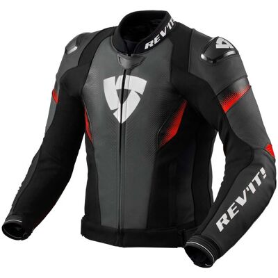 Chaqueta de Motocicleta Revit Control - Negro y Rojo Fluorescente - 48 Chaqueta de Motocicleta Revit Control - Negro y Rojo Fluorescente - 48