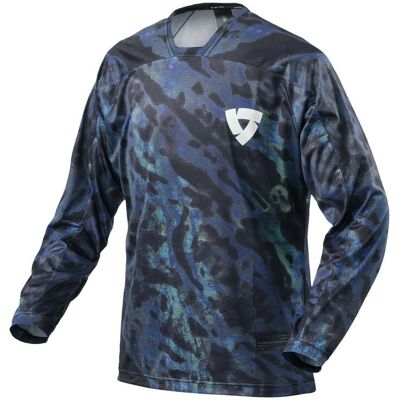 REV'IT! Emulsion Blau-Schwarz Motocross-Trikot - Motocross-Trikot REV'IT! Emulsion Blau-Schwarz Motocross-Trikot - Motocross-Trikot