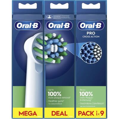 Oral-B Branca CrossAction 9 Peças de Cabeças de Substituição - Escova de Dentes Oral-B Branca CrossAction 9 Peças de Cabeças de Substituição - Escova de Dentes
