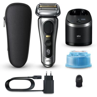 Braun Series 9 PRO+ 9567cc Electric Shaver - Wet & Dry, SmartCare, Silver Braun Series 9 PRO+ 9567cc Electric Shaver - Wet & Dry, SmartCare, Silver