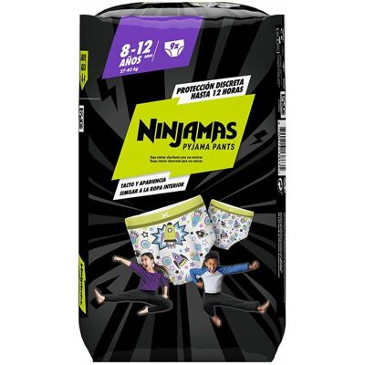 Dodot Ninjamas Pañal Branguita Para Pijama - 8-12 Años - 27-43kg - 9 Pañales Dodot Ninjamas Pañal Branguita Para Pijama - 8-12 Años - 27-43kg - 9 Pañales