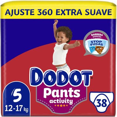 Dodot Pantalons Activité T5 (12-17kg) - Couches - Publicité Dodot Pantalons Activité T5 (12-17kg) - Couches - Publicité
