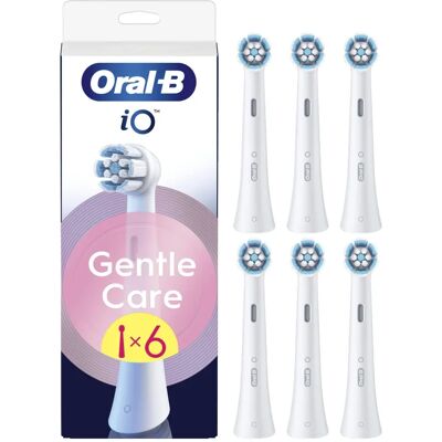 Oral-B iO Gentle Care reservedeler - Hvit - Pakke av 6 Oral-B iO Gentle Care reservedeler - Hvit - Pakke av 6