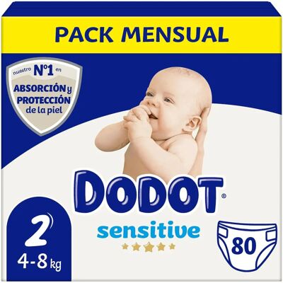 Pannolini Dodot Baby Sensitive T2 - 80 Unità Pannolini Dodot Baby Sensitive T2 - 80 Unità