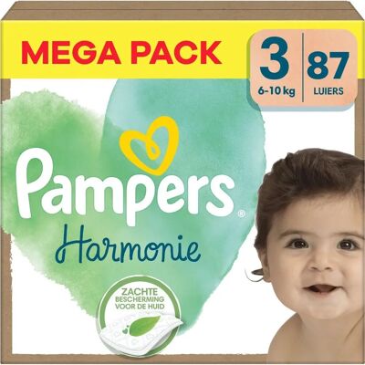 Pampers Harmonie Größe 3 Windeln - Hautfreundlich, 87 Stück Pampers Harmonie Größe 3 Windeln - Hautfreundlich, 87 Stück