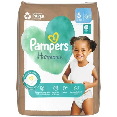 Pampers Harmonie Mărimea 5 Scutece de unică folosință - 11-16 kg, 21 bucăți Pampers Harmonie Mărimea 5 Scutece de unică folosință - 11-16 kg, 21 bucăți