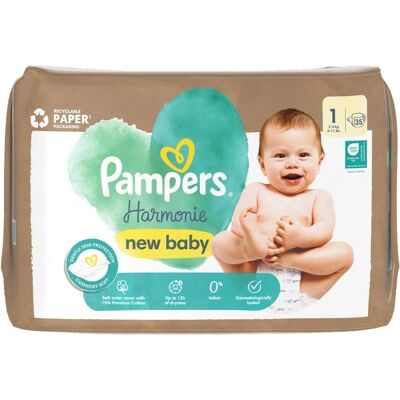 Pampers Harmonie Μέγεθος 1 - Μία χρήση πάνες για μωρά 2-5kg - 35 τμχ Pampers Harmonie Μέγεθος 1 - Μία χρήση πάνες για μωρά 2-5kg - 35 τμχ