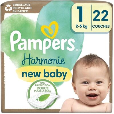 Couches Pampers New Baby Taille 1 22 - Publicité Couches Pampers New Baby Taille 1 22 - Publicité