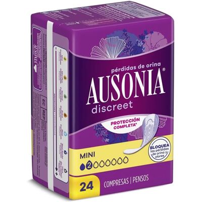 Absorventes Mini Discretos de Incontinência Ausonia - Mulheres - 24 Unidades Absorventes Mini Discretos de Incontinência Ausonia - Mulheres - 24 Unidades
