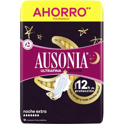 Protections Nocturnes Ultra-Fines AUSONIA - Hygiène féminine Protections Nocturnes Ultra-Fines AUSONIA - Hygiène féminine