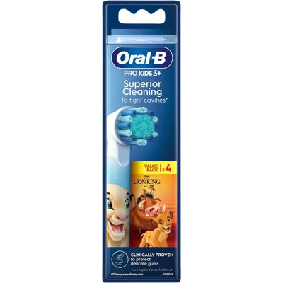 Oral-B Pro Kids 3+ Ersättningstandborste - Lejonkungen (4 st) Oral-B Pro Kids 3+ Ersättningstandborste - Lejonkungen (4 st)