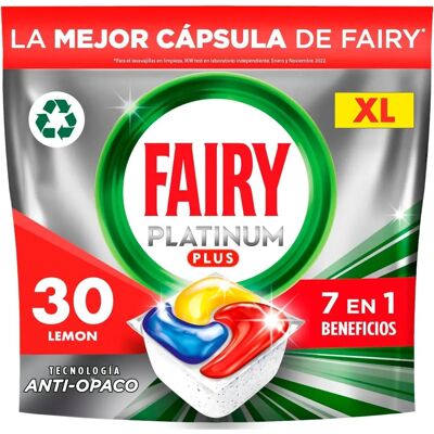 Pastillas Fairy Platinum Plus Lavavajillas Limón Pastillas Fairy Platinum Plus Lavavajillas Limón