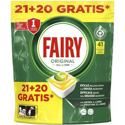 Fairy Todo en 1 Limón Tabletas - Detergente Para Lavavajillas Fairy Todo en 1 Limón Tabletas - Detergente Para Lavavajillas
