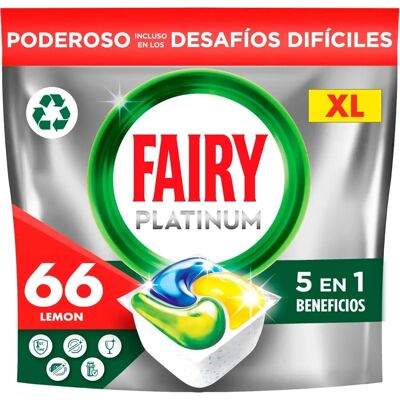 Fairy - Platinum Complete 66 - Lemon - Dishwasher Tablets Fairy - Platinum Complete 66 - Lemon - Dishwasher Tablets