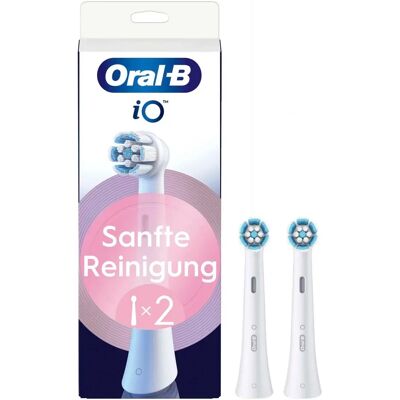 Oral-B iO Blid Rengøringshoved - 2 stk Hvid Oral-B iO Blid Rengøringshoved - 2 stk Hvid