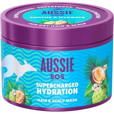 Aussie Aussie SOS Supercharged Hydration Máscara Capilar - Nutrição Profunda Aussie Aussie SOS Supercharged Hydration Máscara Capilar - Nutrição Profunda