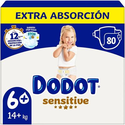 Calças Dodot T6 - À prova de fugas, Fácil de trocar, Ajuste de 360° Calças Dodot T6 - À prova de fugas, Fácil de trocar, Ajuste de 360°