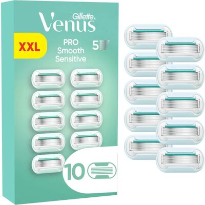 Gillette Venus Pro Smooth Sensitive Rasierklingen - Grün/Weiß - 10 stk Gillette Venus Pro Smooth Sensitive Rasierklingen - Grün/Weiß - 10 stk