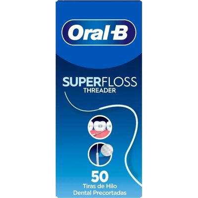Fio Dental SuperFloss Oral-B Pré-Cortado - 50 Fios Fio Dental SuperFloss Oral-B Pré-Cortado - 50 Fios