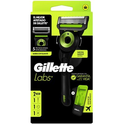 GILLETTE Neon Night Máquina de Barbear - 2 Recargas e Estojo de Viagem GILLETTE Neon Night Máquina de Barbear - 2 Recargas e Estojo de Viagem