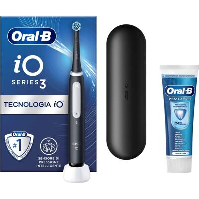 Oral-B iO 3 Újratölthető Elektromos Fogkefe - Fekete - Tartalmaz cserefejet és utazótokot Oral-B iO 3 Újratölthető Elektromos Fogkefe - Fekete - Tartalmaz cserefejet és utazótokot