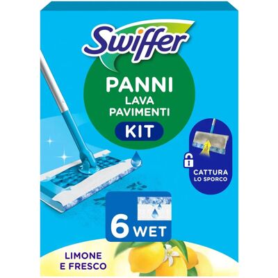 Swiffer: Ξεκινήστε το σετ 1 σφουγγάρι +6 υγρά ανταλλακτικά - Cleaning Mop Kit Swiffer: Ξεκινήστε το σετ 1 σφουγγάρι +6 υγρά ανταλλακτικά - Cleaning Mop Kit