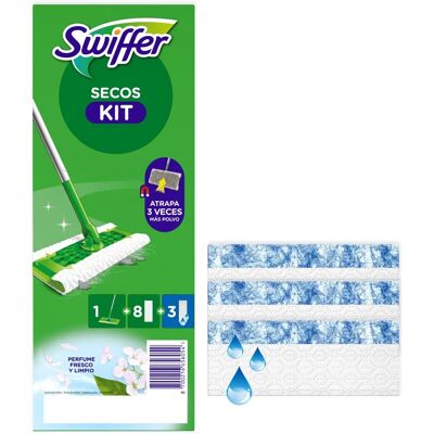 Σύστημα Καθαρισμού Swiffer - 8 Στεγνά + 3 Υγρά Πανάκια Σύστημα Καθαρισμού Swiffer - 8 Στεγνά + 3 Υγρά Πανάκια