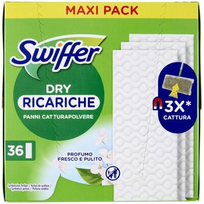 Swiffer Dry Electrostatic Dust Cloths for Sweeper - Pack of 36 Swiffer Dry Electrostatic Dust Cloths for Sweeper - Pack of 36