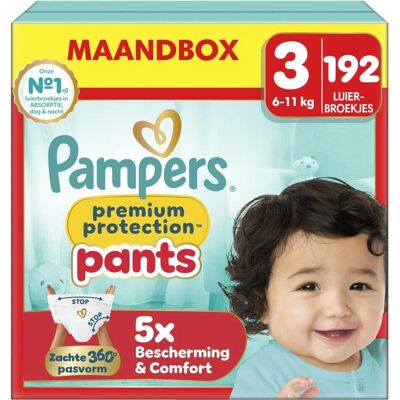 Pampers Premium Protection Pants - Luiers - 192 Stuks Pampers Premium Protection Pants - Luiers - 192 Stuks