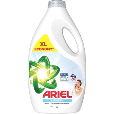 ARIEL - Sensitive - 60 Dawkowanie - 3 L - Płynny detergent do prania ARIEL - Sensitive - 60 Dawkowanie - 3 L - Płynny detergent do prania