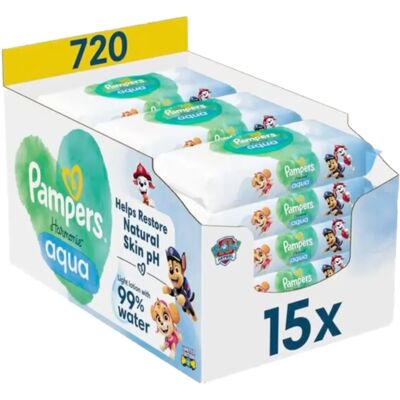Pampers Harmonie Aqua - Zachte babydoekjes - 720 stuks Pampers Harmonie Aqua - Zachte babydoekjes - 720 stuks