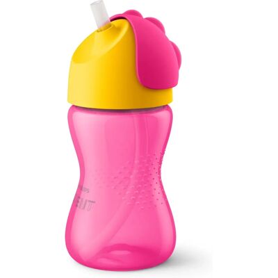 Philips Avent Bendy Cup with Straw - 300 ml - Rose/Yellow - Sippy Cup Philips Avent Bendy Cup with Straw - 300 ml - Rose/Yellow - Sippy Cup