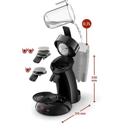 Philips HD6554/91 - Rojo - Máquina de café en cápsulas Philips HD6554/91 - Rojo - Máquina de café en cápsulas