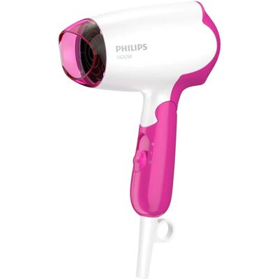 Philips BHD003/00 Vaaleanpunainen Valkoinen Matkakäsisajaintuulokki - Hiustenkuivaaja Philips BHD003/00 Vaaleanpunainen Valkoinen Matkakäsisajaintuulokki - Hiustenkuivaaja