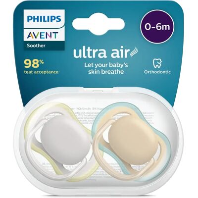 Chupeta Ultra Air Philips Avent - Neutra - 0-6 meses Chupeta Ultra Air Philips Avent - Neutra - 0-6 meses