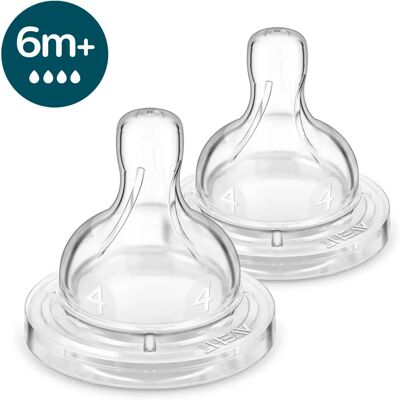 Tetină pentru Biberoane Philips Avent SCY764/02 - Anti-colici, Flux Rapid Tetină pentru Biberoane Philips Avent SCY764/02 - Anti-colici, Flux Rapid