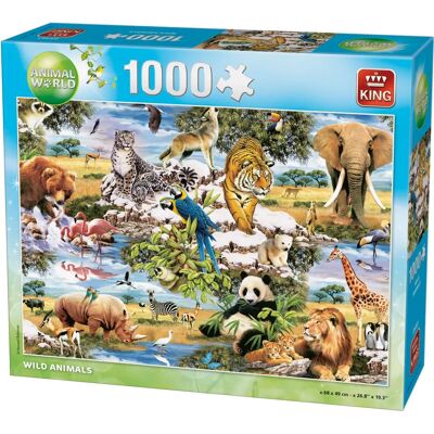 Puzzle Animaux Sauvages King 1000 Pièces - Thème Animaux - Publicité Puzzle Animaux Sauvages King 1000 Pièces - Thème Animaux - Publicité
