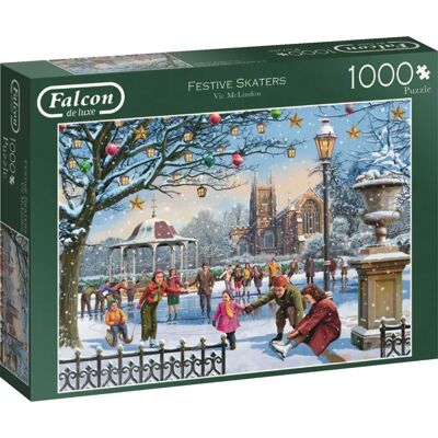 Falcon de luxe Festive Skaters 1000 pcs Jigsaw puzzle - Holidays Falcon de luxe Festive Skaters 1000 pcs Jigsaw puzzle - Holidays