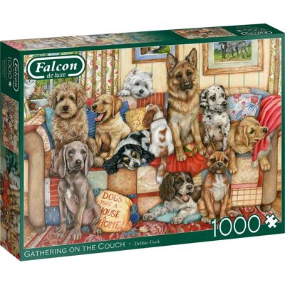 Falcon de luxe Réunion sur le canapé Puzzle - 1000 Pièces - Publicité Falcon de luxe Réunion sur le canapé Puzzle - 1000 Pièces - Publicité