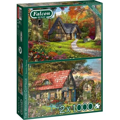Falcon de luxe The Woodland Cottage 2x1000 pcs Jigsaw puzzle - Landscape Falcon de luxe The Woodland Cottage 2x1000 pcs Jigsaw puzzle - Landscape