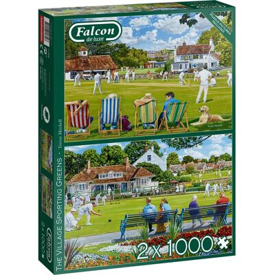 Falcon Deluxe The Village Sporting Greens 2x1000 Elementy Puzzle - Puzzle Falcon Deluxe The Village Sporting Greens 2x1000 Elementy Puzzle - Puzzle