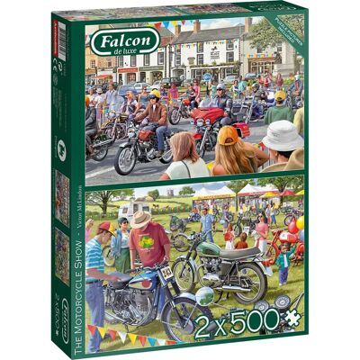 Falcon de Luxe Wystawa Motocyklowa 2x500 elementów Puzzle Falcon de Luxe Wystawa Motocyklowa 2x500 elementów Puzzle