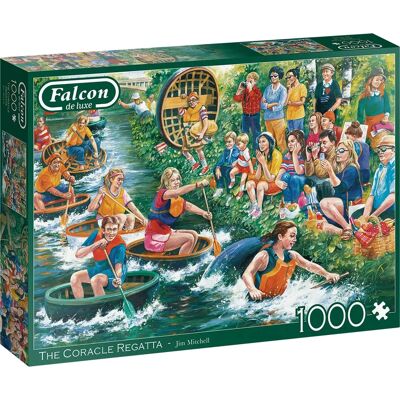 Falcon de luxe The Coracle Regatta 1000-teilig Puzzle Falcon de luxe The Coracle Regatta 1000-teilig Puzzle