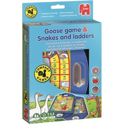Jumbo 12765 Brettspiel Rennen - Klassisches Schlangen und Leiter Reisespiel Jumbo 12765 Brettspiel Rennen - Klassisches Schlangen und Leiter Reisespiel