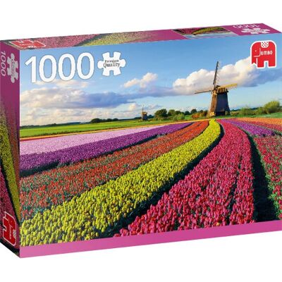 Puzzle Jumbo Pole z Tulipanami 1000 Elementów - Krajobraz Puzzle Jumbo Pole z Tulipanami 1000 Elementów - Krajobraz