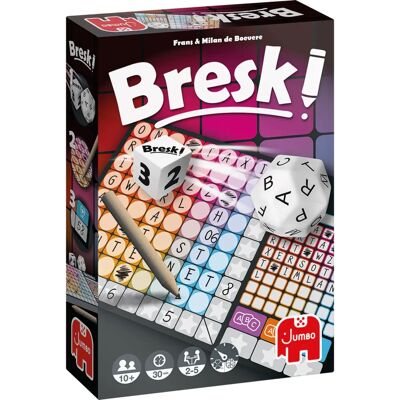 Gioco di dadi Jumbo 19784 - Gioco da tavolo Bresk! - Divertente gioco di parole per famiglia e amici Gioco di dadi Jumbo 19784 - Gioco da tavolo Bresk! - Divertente gioco di parole per famiglia e amici
