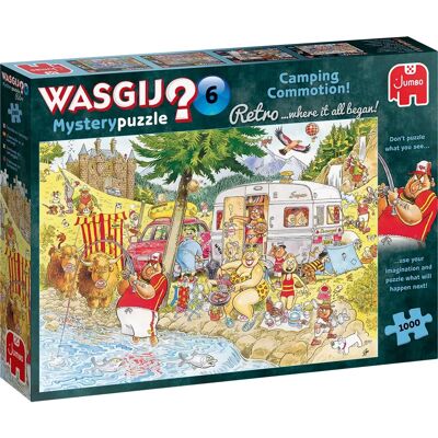 Galt Camping Commotion 1000 Piece Jigsaw Puzzle - Retro Mystery Galt Camping Commotion 1000 Piece Jigsaw Puzzle - Retro Mystery