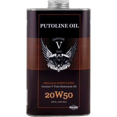 Huile Moto V-Twin 20W50 Putoline - Synthétique, 1L - Publicité Huile Moto V-Twin 20W50 Putoline - Synthétique, 1L - Publicité
